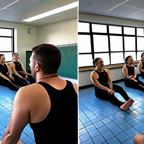 Home 4 **
A split-screen image. On one side, a crowded classroom setting during a dive instructor training session with many students and one instructor looking overwhelmed. On the other side, a smaller group of students (around 4) receive personalized instruction from an attentive and experienced-looking dive instructor in a modern classroom. The overall tone should emphasize the difference in learning experience between large and small group sizes.
**