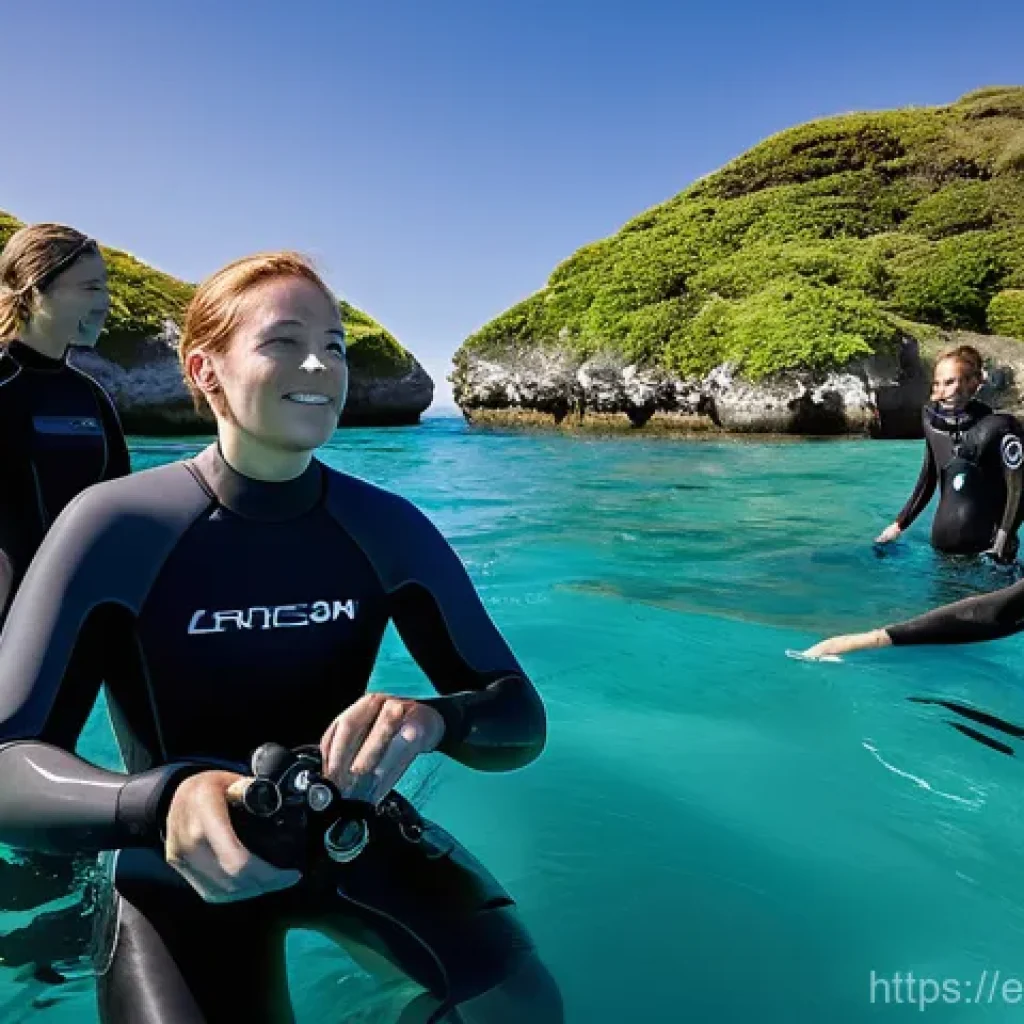 다이빙 강사로 성공하기 위한 실전 경험 - **A seasoned diving instructor mentoring a new assistant.**
    An experienced, calm diving instruct...