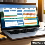 Home 20 다이빙 강사 워라밸 유지 방법 - A realistic weekly planner scene for a scuba diving instructor working in a tropical coastal town, s...